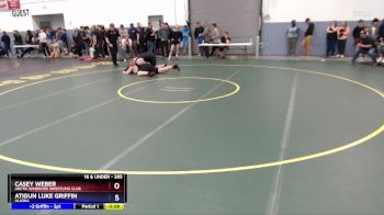 285 lbs Quarterfinal - Casey Weber, Arctic Warriors Wrestling Club vs Atigun Luke Griffin, Alaska