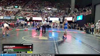 AA - 132 lbs Quarterfinal - Jaxsyn Baker, Billings Skyview vs Jace Komac, Great Falls / MSDB