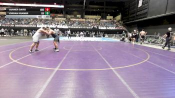 285 lbs Champ. Round 1 - Jordan Kramer, Basehor-Linwood HS vs Gunner Davis, Andover HS