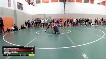 120 lbs Champ. Round 1 - Braydon Studer, Mohawk vs Lincoln Szojka, Black River