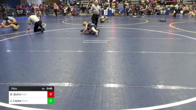 75 lbs Quarterfinal - Dax Quinn, Ragin Raisins vs Jack Lopes, Roughhouse W.C.