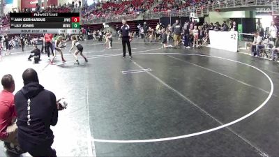 89 lbs Quarterfinal - Lily Jones, Millard South Wrestling Club vs Ann Gerhardus, Jr. Viking Wrestling Club