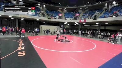 132 lbs Cons. Round 3 - Camden Spiniolas, Woodstock (Marian Central Catholic) vs Benjamin Howard, Deerfield