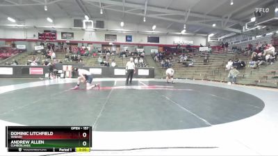 157 lbs Cons. Round 2 - Dominic Litchfield, Wabash vs Andrew Allen, Cumberlands