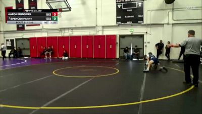 149 lbs Champ. Round 1 - Spencer Parry, Cerritos College vs Aaron Rodgers, Bakersfield College