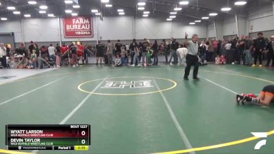 62 lbs Cons. Round 4 - Wyatt Larson, Wild Buffalo Wrestling Club vs Devin Taylor, Wild Buffalo Wrestling Club