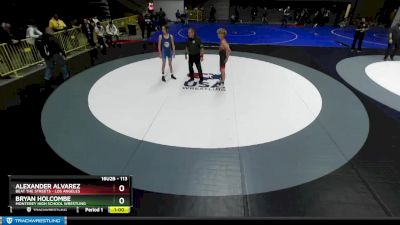 113 lbs Cons. Round 2 - Bryan Holcombe, Monterey High School Wrestling vs Alexander Alvarez, Beat The Streets - Los Angeles