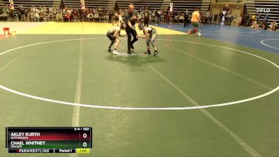 100 lbs Quarterfinal - Akley Kurth, Hutchinson vs Chael Whitney, Walker