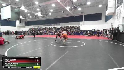 175 lbs Champ. Round 3 - Ivan Cerpa, Sonora vs Mario Carini, Poway Wrestling