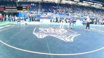Girls-105 lbs Quarterfinal - Addison Wenkel, Ogemaw Heights (Girls) vs Allie Matheney, Madison Heights Lamphere (Girls)