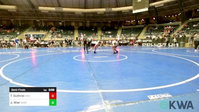 160 lbs Semifinal - Ty Guthrie, Checotah Matcats vs Jude Wier, Skiatook Youth Wrestling