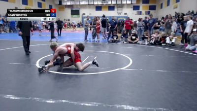 120 lbs Semis - Mason Emerson, Fighting Squirrels Wrestling Club vs Sean Winston, Team Idaho Wrestling Club