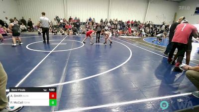 90 lbs Semifinal - Aiden Smith, Glenpool Youth Wrestling vs Pippa McCall, Fort Gibson Youth Wrestling