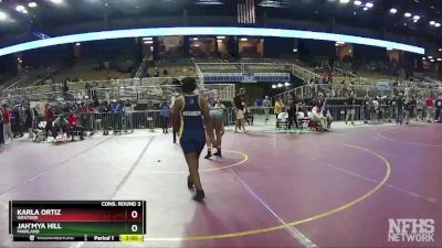 155 lbs Cons. Round 3 - Jah`Mya Hill, Mainland vs Karla Ortiz, Westside