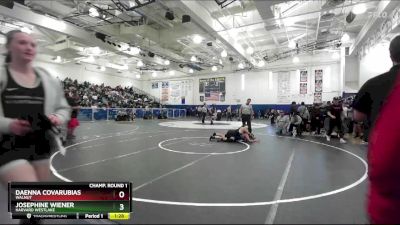 140 lbs Champ. Round 1 - Daenna Covarubias, Walnut vs Josephine Wiener, Harvard Westlake