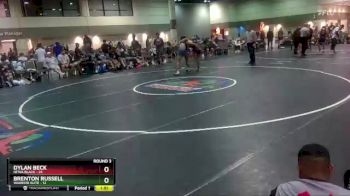 160 lbs Round 3 (16 Team) - Dylan Beck, NFWA Black vs Brenton Russell, Warrior Elite