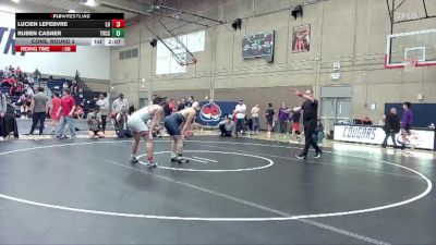 165 lbs Cons. Round 2 - Ruben Casner, Treasure Valley CC vs Lucien Lefebvre, Linfield University