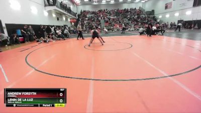 157 lbs Cons. Round 1 - Lenin De La Luz, Walla Walla vs Andrew Forsyth, Connell