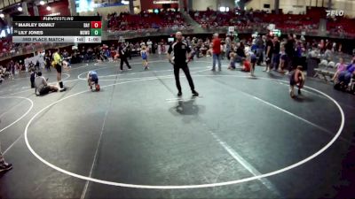 89 lbs 3rd Place Match - Lily Jones, Millard South Wrestling Club vs Marley DeMilt, Pioneer Wrestling Club