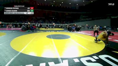 6A Boys 215 lbs Champ. Round 1 - Jorge Olguin, Gresham Boys vs Dereon Peters, Jefferson (Portland) Boys