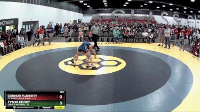 139 lbs Quarterfinals (8 Team) - Tyson Kelsey, Legacy National vs Connor Flaherty, CP Wrestling Academy