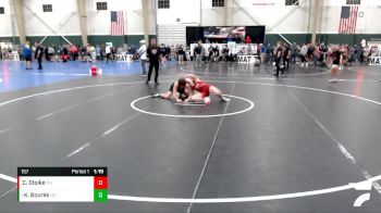 157 lbs Champ. Round 2 - Konner Bourek, Howells-Dodge Consolidated vs Cole Stoike, AWC Nebraska