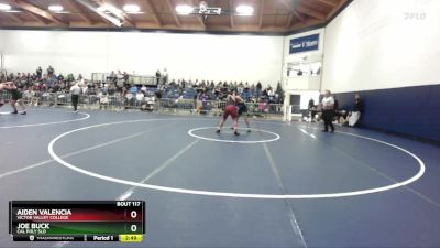 174 lbs Cons. Round 1 - Aiden Valencia, Victor Valley College vs Joe Buck, Cal Poly SLO