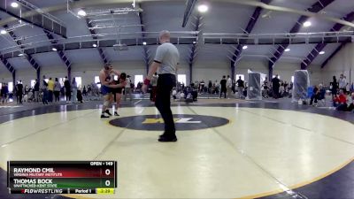 149 lbs Cons. Round 3 - Thomas Bock, Unattached-Kent State vs Raymond Cmil, Virginia Military Institute