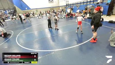 83 lbs Semifinal - Keagan Collins, Sanderson Wrestling Academy vs Beckam Williams, Northside Wrestling Club