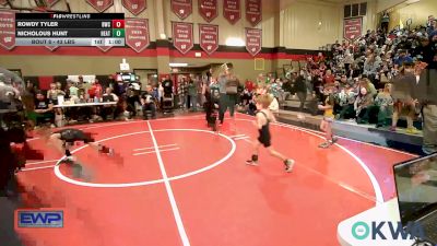 43 lbs Round Of 16 - Rowdy Tyler, Berryhill Wrestling Club vs Nicholous Hunt, Heat