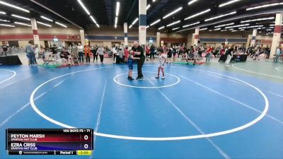 71 lbs Quarterfinal - Peyton Marsh, Spartan Mat Club vs Ezra Criss, Spartan Mat Club