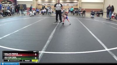 44 lbs Round 3 - Peyton Deel, Richlands Wrestling Club vs Dallas Pierce, Cookeville Youth Wrestling