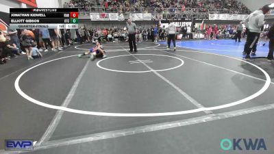 85 lbs Quarterfinal - Jonathan Kidwell, Raw Wrestling Club vs Elliott Gibson, Owasso Takedown Club