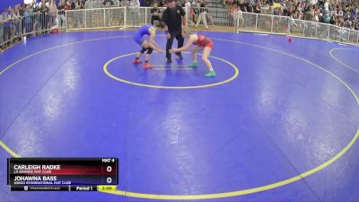 106 lbs Quarterfinal - Carleigh Radke, La Grande Mat Club vs Johawna Bass, Askeo International Mat Club