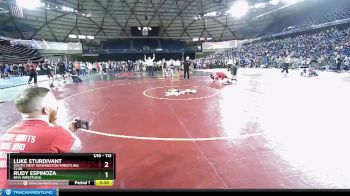113 lbs Champ. Round 1 - Luke Sturdivant, South West Washington Wrestling Club vs Rudy Espinoza, BMA Wrestling