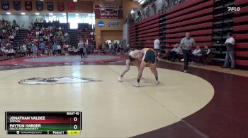 133 lbs Quarterfinal - Jonathan Valdez, Simpson vs Payton Harger, Graceland University