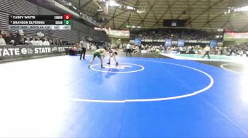 Boys 4A 126 lbs 7th Place Match - Drayson Elfering, Richland vs Casey Watts, Sumner