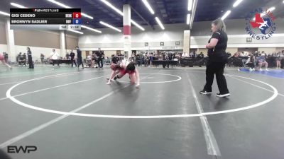 155 lbs Consi Of 8 #2 - GiGi Cedeno, Berkner High School Wrestling vs Bronwyn Sadlier, RGV Wrestling Club