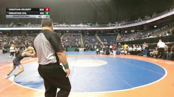 5A 106 lbs Quarterfinal - Jonathan Helbert, West Carteret vs Sebastian Uhl, North Lincoln High School