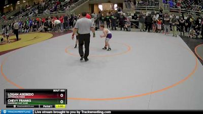 85++ Round 2 - Chevy Franks, Oakridge Mat Club vs Logan Asebedo, Jefferson Pride