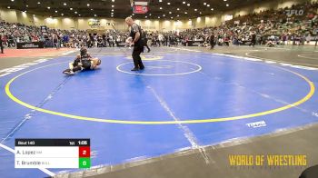 89 lbs Quarterfinal - Andres Lopez, New Mexico vs Tanner Brumble, BullTrained