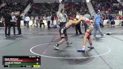 115 lbs Cons. Round 1 - Kale Metcalf, Fort Scott Wrestling Club vs Charles Magley, Oakley