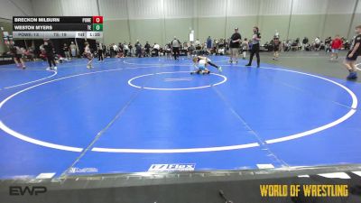 61 lbs 5th Place - Breckon Milburn, Powerhouse Elite 9U vs Weston Myers, Tulsa Elite 9U