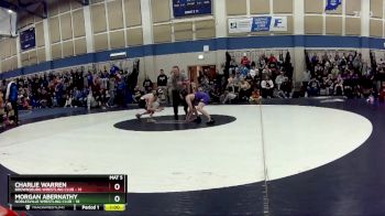 98 lbs Round 3 (4 Team) - Charlie Warren, Brownsburg Wrestling Club vs Morgan Abernathy, Noblesville Wrestling Club
