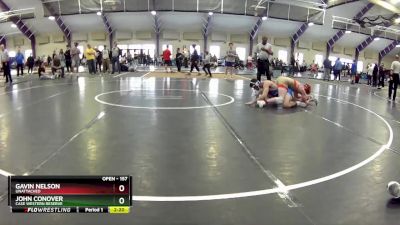 157 lbs Cons. Round 3 - John Conover, Case Western Reserve vs Gavin Nelson, Unattached