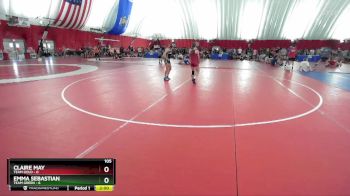 105 lbs Round 1 (6 Team) - Claire May, Team Gold vs Emma Sebastian, Team Green