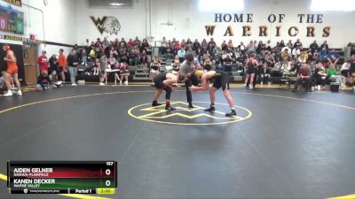 157 lbs Round 1 - Kanen Decker, Wapsie Valley vs Aiden Gelner, Nashua-Plainfield