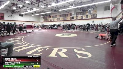 133 lbs Cons. Round 2 - Troy Valentine, Lassen College vs Omar Green, College Of The Rewoods