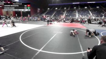 43 lbs Semifinal - Luciano Brascetta, Mile High WC vs Colton Kazee, Pueblo County WC
