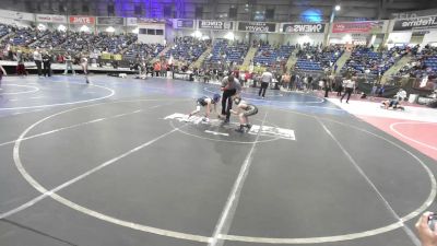 85 lbs Quarterfinal - Eli McGraw, No Team vs Brycen Behil, Sargent Farmers